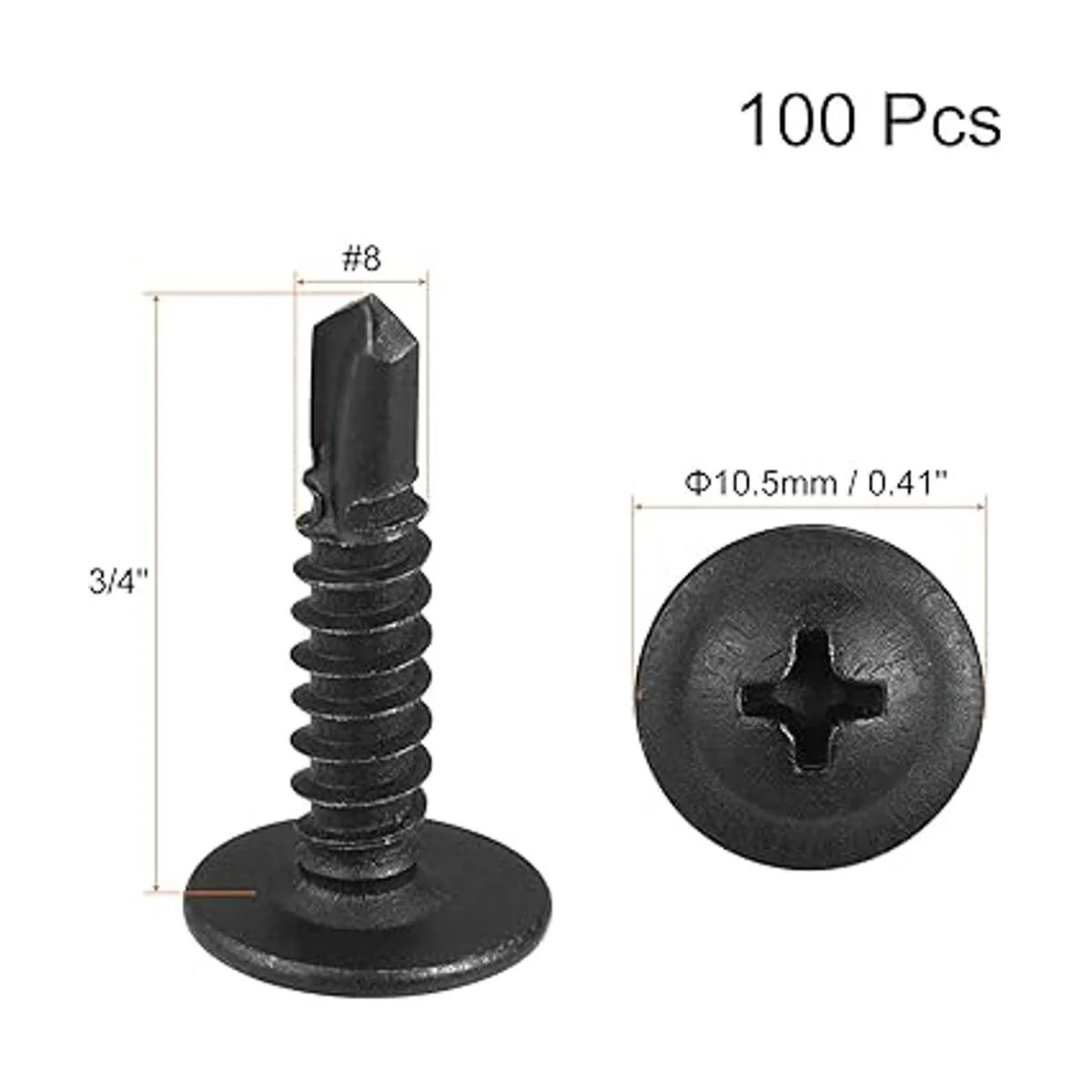 uxcell Tornillos autorroscantes de cabeza Phillips 8_2