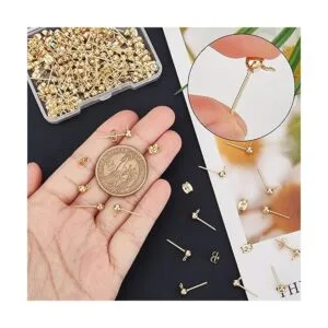 Beebeecraft 100 aretes chapados en oro de 24 quilates_3