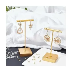 Beebeecraft 100 aretes chapados en oro de 24 quilates_5