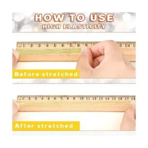 WILLBOND 2 rollos de bandas elásticas plateadas y doradas_4