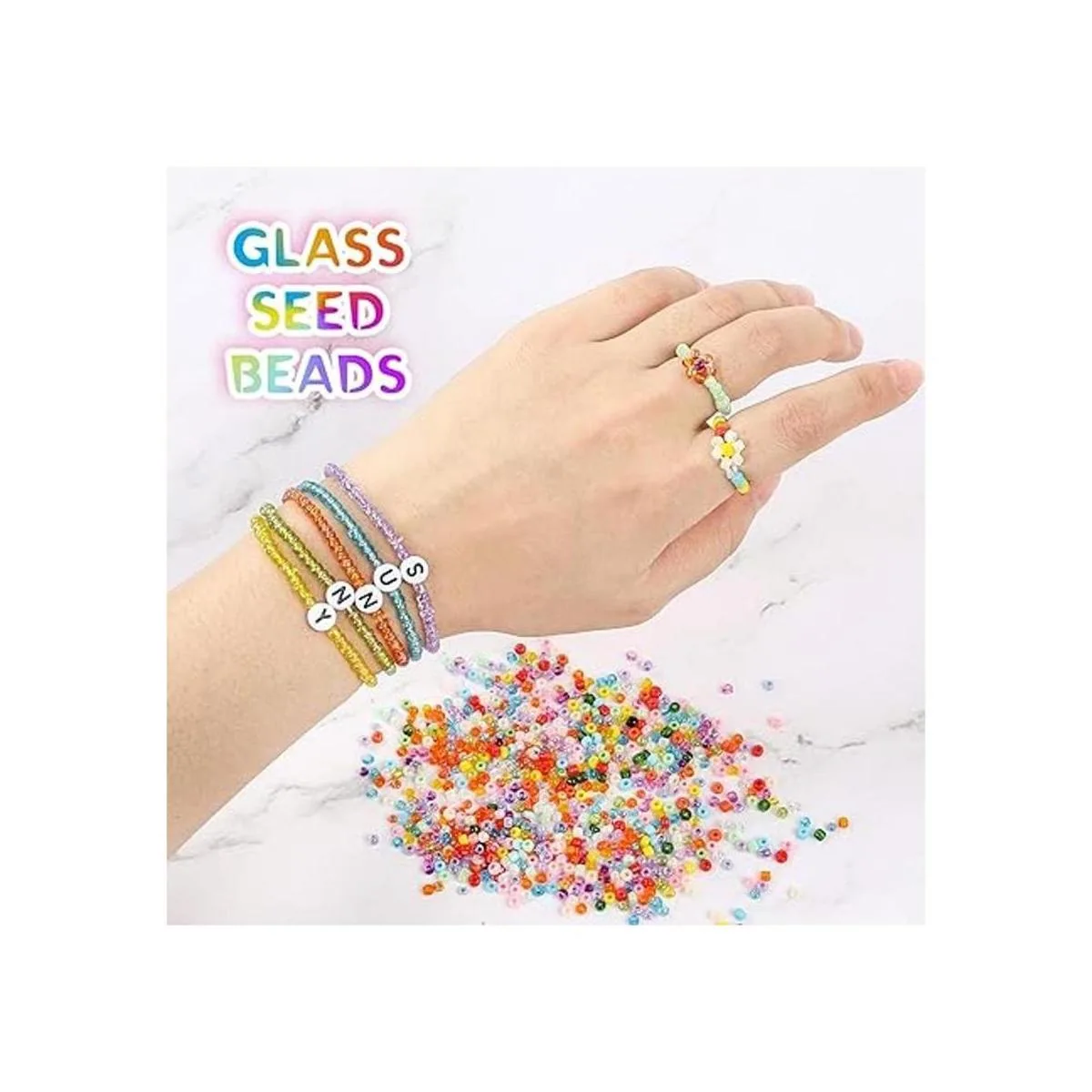 DICOBD Kit de cuentas para manualidades 10800 cuentas de_4