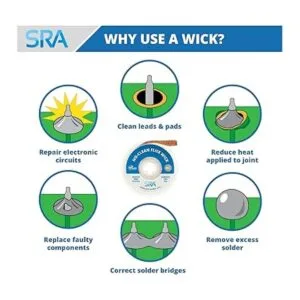 SRA Mecha de soldadura con tira trenzada de cobre tejida_5