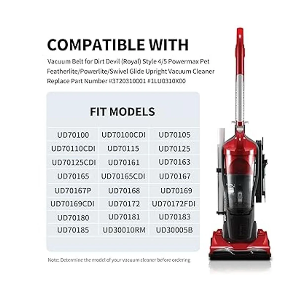 Correa de vacío para Dirt Devil Royal Style 45 Powermax_5