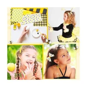 14 hojas de piel sintética con estampado de abeja limón y_5