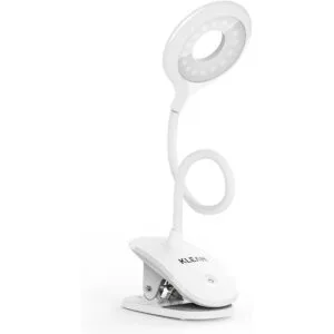 KLEAH Lámpara de sujeción recargable con clip para cama y_1