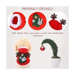 QETRABONE Disfraz de alce para perro pequeño disfraz de_3