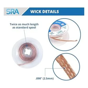 SRA Mecha de soldadura con tira trenzada de cobre tejida_3