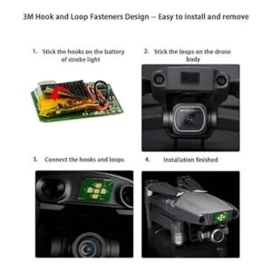 Drone estroboscópico 5 LED Cree blanco estroboscópico_6