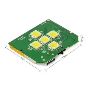 Drone estroboscópico 5 LED Cree blanco estroboscópico_3