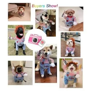 Disfraz de muñeca mortal para mascotas disfraz novedoso_2