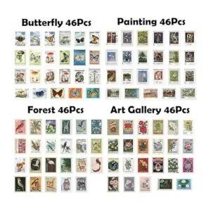 Paquete de sellos de franqueo vintage calcomanías_2