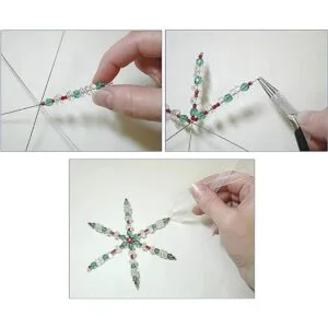 The Beadsmith Copo de nieve de alambre 6 pulgadas 0.031_7