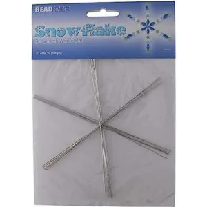 The Beadsmith Copo de nieve de alambre 6 pulgadas 0.031_1