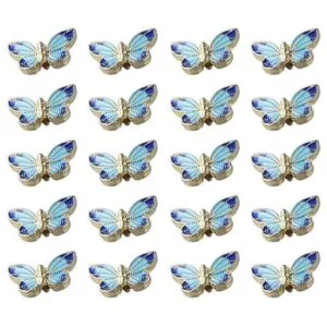 SYBKED 20 piezas Cloisonne Creativity Butterfly Beads Mini_1