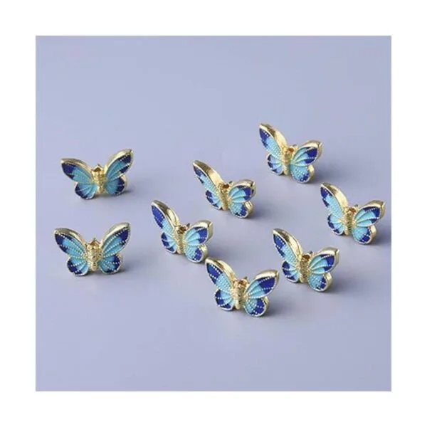 SYBKED 20 piezas Cloisonne Creativity Butterfly Beads Mini_3