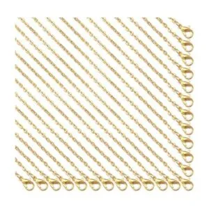 Forise 24 cadenas de collar a granel de 0.018 pulgadas de_1