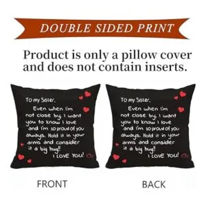 Regalo para hermanas de hermana funda de almohada con_2