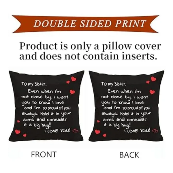 Regalo para hermanas de hermana funda de almohada con_2