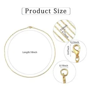 Forise 24 cadenas de collar a granel de 0.018 pulgadas de_2