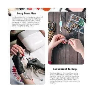 6 pinzas para manualidades pinzas curvadas de acero_4