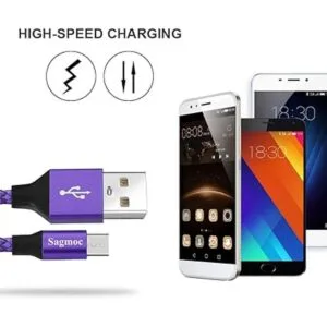 Sagmoc Type C Charger Cable Purple USB C Rapid Charging_6