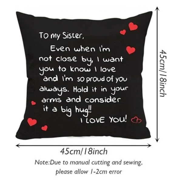 Regalo para hermanas de hermana funda de almohada con_4