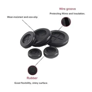 Kit de ojales de goma negra 52 piezas de tapón de goma_5