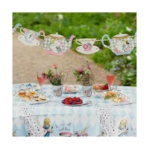 Talking Tables Blue Alicia in Wonderland Mantel_6