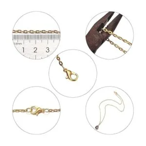 Forise 24 cadenas de collar a granel de 0.018 pulgadas de_3