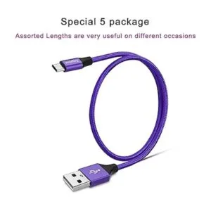 Sagmoc Type C Charger Cable Purple USB C Rapid Charging_5