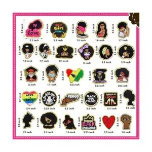 28 parches bordados de felpilla para niña negra parches_2