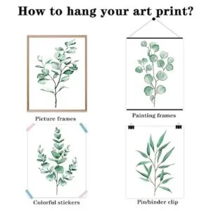 Decoración verde salvia plantas botánicas impresiones_5