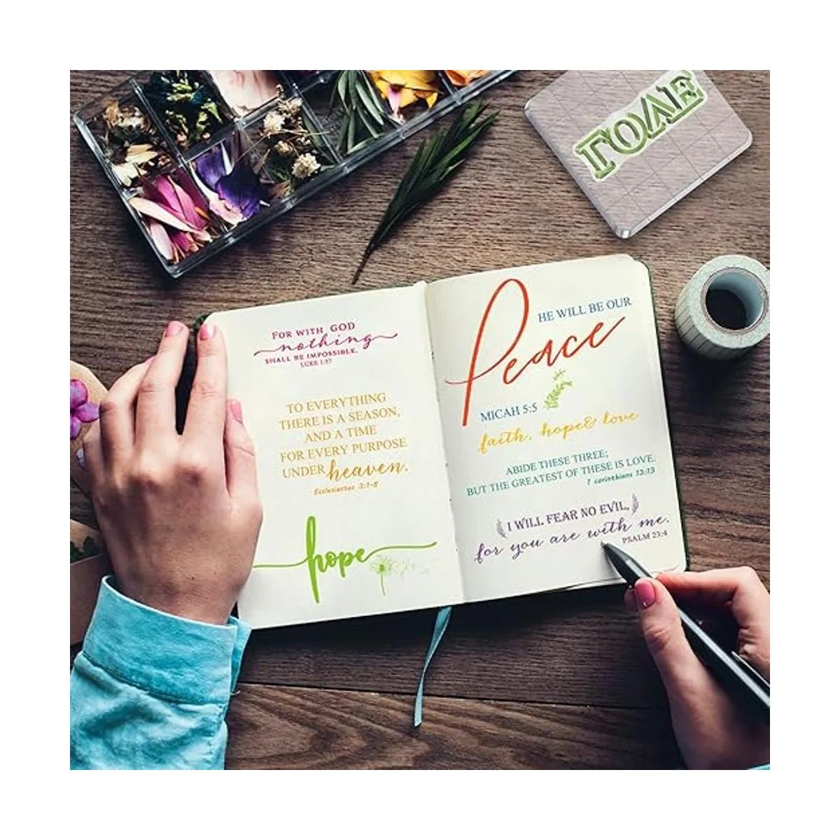 Juego de 8 sellos de goma transparente con versículos de_7