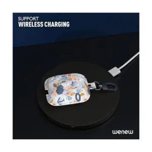 wenew Funda de cuero para AirPods 1 y AirPods 2 con cierre_5