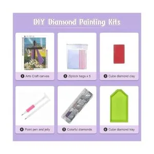 NAIMOER Kits de pintura de diamantes de cruz religiosa_5