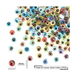 PH PandaHall 200 cabujones de cristal de ojo de animal 50_5