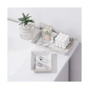 PUDDING CABIN Plato de joyería de mármol paquete de 2_6