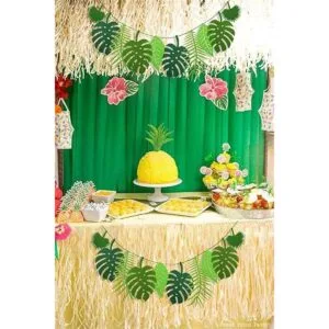 PIXHOTUL Paquete de 2 pancartas tropicales de hojas_7