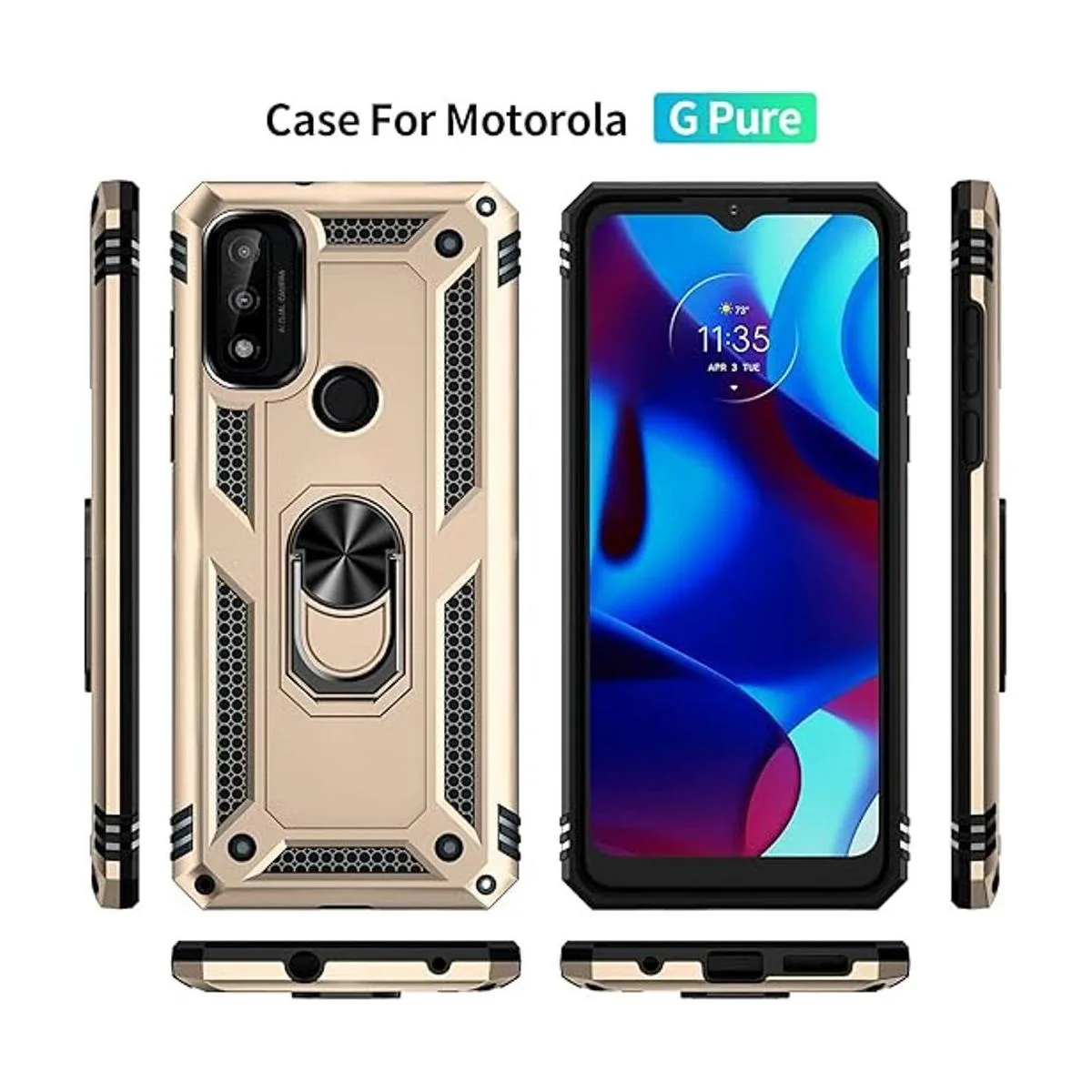 YZOK Compatible con Moto G Pure funda de teléfono con_2