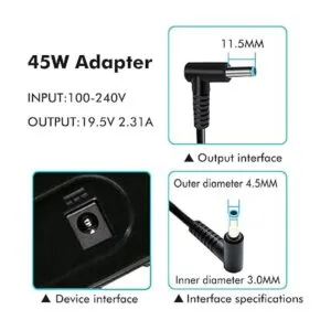 DJW Adaptador de corriente alterna de 19.5 V 2.31 A 45_3