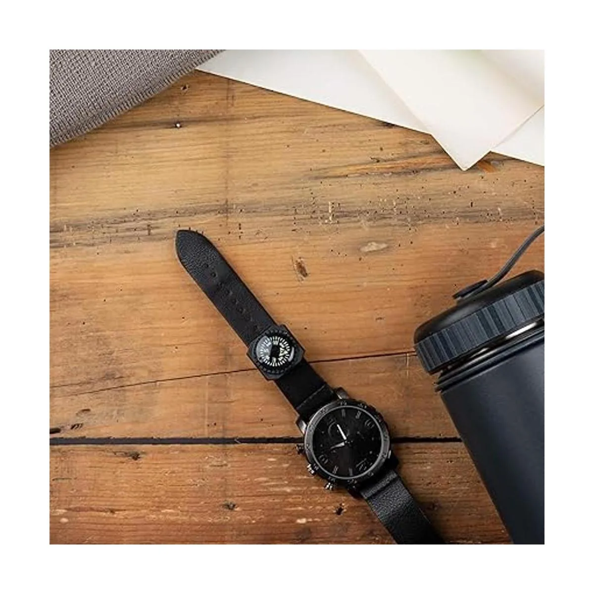 Sun Company Brújula de muñeca sin cordones brújula fácil_4