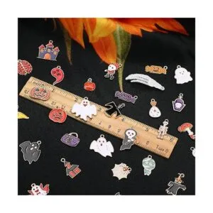 SANNIX 110 dijes de Halloween esmaltados dorados para_3