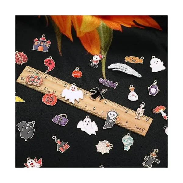 SANNIX 110 dijes de Halloween esmaltados dorados para_3