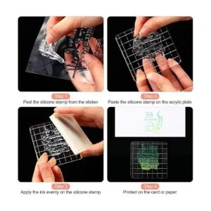 Juego de 8 sellos de goma transparente con versículos de_3