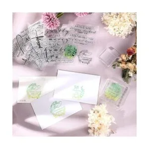 Juego de 8 sellos de goma transparente con versículos de_5