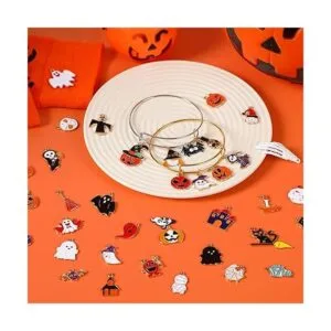 SANNIX 110 dijes de Halloween esmaltados dorados para_6