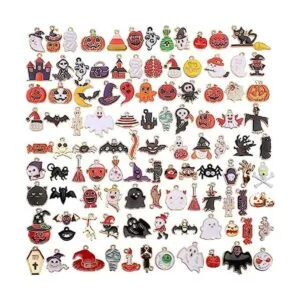 SANNIX 110 dijes de Halloween esmaltados dorados para_1