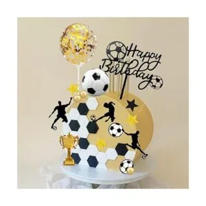 28 piezas de decoración de pastel de fútbol para futbol_5