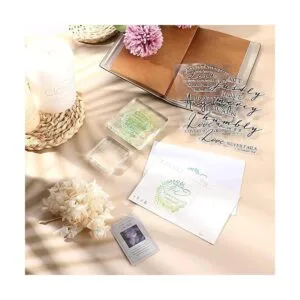 Juego de 8 sellos de goma transparente con versículos de_4