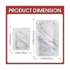 PUDDING CABIN Plato de joyería de mármol paquete de 2_3